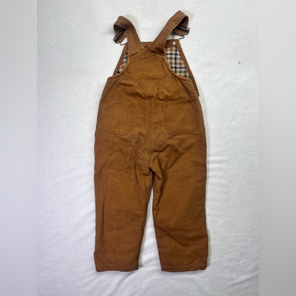 Carhartt Heavy duty Bibs Kids 4T 100% Cotton Lined Warm Winter Fall Chore 1765 - Picture 8 of 10
